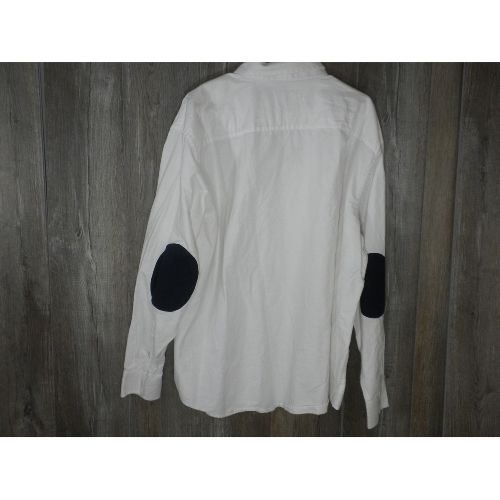 Untuckit Shirt Mens XXXL Custom White Russian River‎ Special Elbow Patch Button